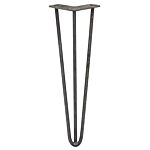 4 X 16" Hairpin Legs - 3 Prong - 10mm - Raw Steel