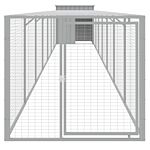 Vidaxl Chicken Cage With Run Light Grey 110x813x110 Cm Galvanised Steel