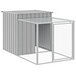 Vidaxl Chicken Cage With Run Light Grey 110x813x110 Cm Galvanised Steel