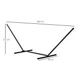 Outsunny 3.6m Extra-long Universal Hammock Stand Metal Frame Garden Camping Picnic Outdoor Patio Replacement – Stand Only