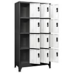 Vidaxl Locker Cabinet Anthracite And White 90x45x180 Cm Steel