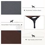 Pawhut Large Raised Dog Bed Cat Elevated Lifted Cooling Portable Camping Basket Outdoor Indoor Mesh Pet Cot Metal Frame