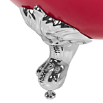 Bath Red Sanitary Acrylic 170 X 76 Cm Freestanding Clawfoot Tub Traditional Retro Design Beliani