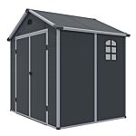 Airevale 8 X 6 Plastic Apex Shed - Dark Grey