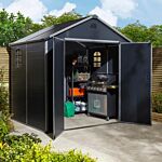 Airevale 8 X 6 Plastic Apex Shed - Dark Grey