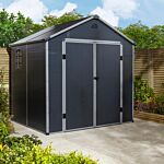 Airevale 8 X 6 Plastic Apex Shed - Dark Grey