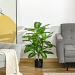 Homcom Artificial Evergreen Tree Fake Decorative Plant In Nursery Pot For Indoor Outdoor Décor, 95cm