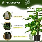 Homcom Artificial Evergreen Tree Fake Decorative Plant In Nursery Pot For Indoor Outdoor Décor, 95cm