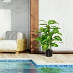 Homcom Artificial Evergreen Tree Fake Decorative Plant In Nursery Pot For Indoor Outdoor Décor, 95cm