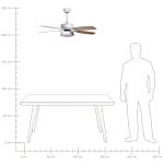 Ceiling Fan With Light Ventilator White Synthetic Material Metal 5 Blades Remote Control Minimalist Design Beliani