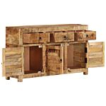 Vidaxl Sideboard 110x30x65 Cm Solid Wood Mango