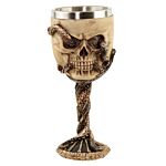 Decorative Bronze Octopus Skull Goblet (bulk Packaging)