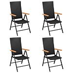 Vidaxl 5 Piece Garden Dining Set Black And Brown