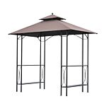 Outsunny 2.5 X 1.5m Bbq Tent Canopy Patio Outdoor Awning Gazebo Party Sun Shelter - Coffee