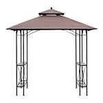 Outsunny 2.5 X 1.5m Bbq Tent Canopy Patio Outdoor Awning Gazebo Party Sun Shelter - Coffee