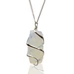 Cascade Wrapped Gemstone Necklace - Rough Opalite