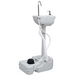 Vidaxl Portable Camping Toilet And Handwash Stand Set With Water Tank