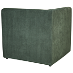 Modular Right Corner Sofa Dark Green Corduroy With Ottoman 3 Seater Sectional Sofa Modern Design Beliani