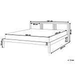 Bed Frame White Pine Wood Eu Super King Size 6ft Slatted Base Modern Beliani