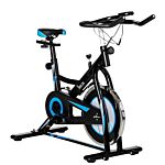 Homcom Stationary Exercise Bike, 8kg Flywheel Indoor Cycling Workout Fitness Bike, Adjustable Resistance Cardio Exercise Machine W/ Lcd Monitor Black