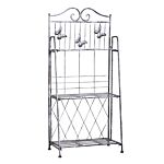 Outsunny Indoor Outdoor Freestanding 3-tier Garden Plant Stand Metal Flower Display Rack For Potted Plants Balcony Décor 44l X 25w X 96h Cm