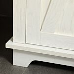 Kleankin Bathroom Cabinet, Tall Storage Cabinet With Door And Adjustable Shelves, 39.5 X 30 X 160 Cm, White