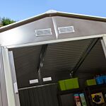 Trentvale 10 X 8 Metal Apex Shed - Light Grey