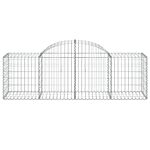 Vidaxl Arched Gabion Baskets 6 Pcs 200x50x60/80 Cm Galvanised Iron