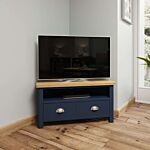 Corner Tv Unit Blue/light Oak