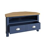 Corner Tv Unit Blue/light Oak