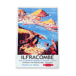 Vintage Metal Sign - British Railways Retro Advertising, Ilfracombe