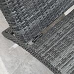 Outsunny Garden Patio Rattan Wicker Folding Sun Lounger Recliner Bed Chair With Cushion For Outdoor, Grey