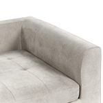 Right Hand Corner Sofa Light Grey Velvet Upholstered L-shaped Tufted Cushioned Seat With Scatter Cushions Beliani