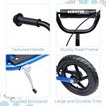 Homcom Teen Push Scooter Kids Children Stunt Scooter Bike Bicycle Ride On 12" Eva Tyres, Blue