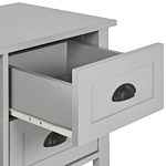 Tv Stand Light Grey Mdf Tv Up To 54ʺ Rustic Cabinet Drawers Shelves Cable Management Living Room Beliani