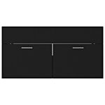 Vidaxl Bathroom Furniture Set Black Engineered Wood