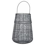 Large Wire Silver And Grey Glowray Conical Lantern