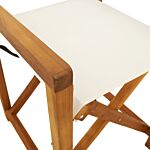 Vidaxl 8 Piece Folding Garden Chairs Cream White Fabric