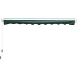 Outsunny 3.5 X 2.5 M Garden Patio Manual Awning Canopy Sun Shade Shelter With Winding Handle - Green