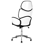 Office Chair Light Grey And Black Fabric Swivel Desk Computer Adjustable Seat Reclining Backrest Beliani