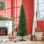 Homcom 1.8m Artificial Christmas Tree Pine Tree W/plastic Stand-green