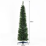 Homcom 1.8m Artificial Christmas Tree Pine Tree W/plastic Stand-green