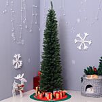 Homcom 1.8m Artificial Christmas Tree Pine Tree W/plastic Stand-green