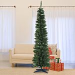 Homcom 1.8m Artificial Christmas Tree Pine Tree W/plastic Stand-green