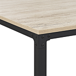 Dining Table Black With Light Wood Particle Board Metal Legs 150 X 90 Cm Scandinavian Beliani