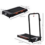 Homcom Electric Motorized Treadmill Walking Machine Foldable - 0.5hp | 1 To 6 Km/h | Indoor Fitness Exercise Gym W / Remote Control