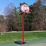 Homcom Steel Basketball Stand Height Adjustable Hoop Backboard Red