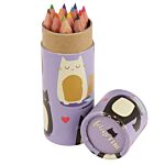 Fun Kids Colouring Pencil Tube - Cat Design