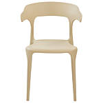 Set Of 4 Garden Chairs Sand Beige Polypropylene Lightweight Weather Resistant Plastic Indoor Outdoor Modern Beliani