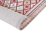 Area Rug Multicolour Cotton 200 X 300 Cm Modern Geometric Pattern Soft Home Decor Beliani